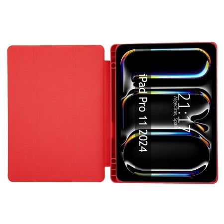 Funda con tapa Smart para Apple iPad Pro 2024 11 (M4) color Rojo