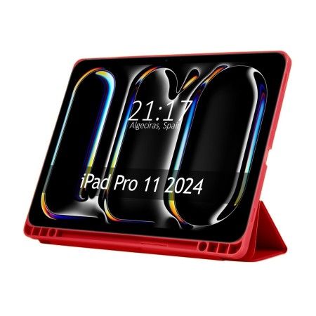 Funda con tapa Smart para Apple iPad Pro 2024 11 (M4) color Rojo