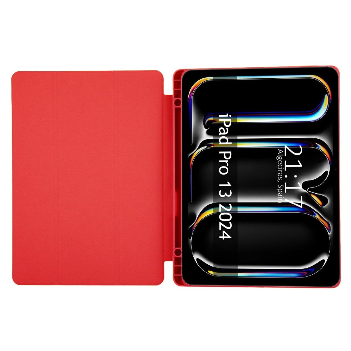 Funda con tapa Smart para Apple iPad Pro 2024 13 (M4) color Rojo