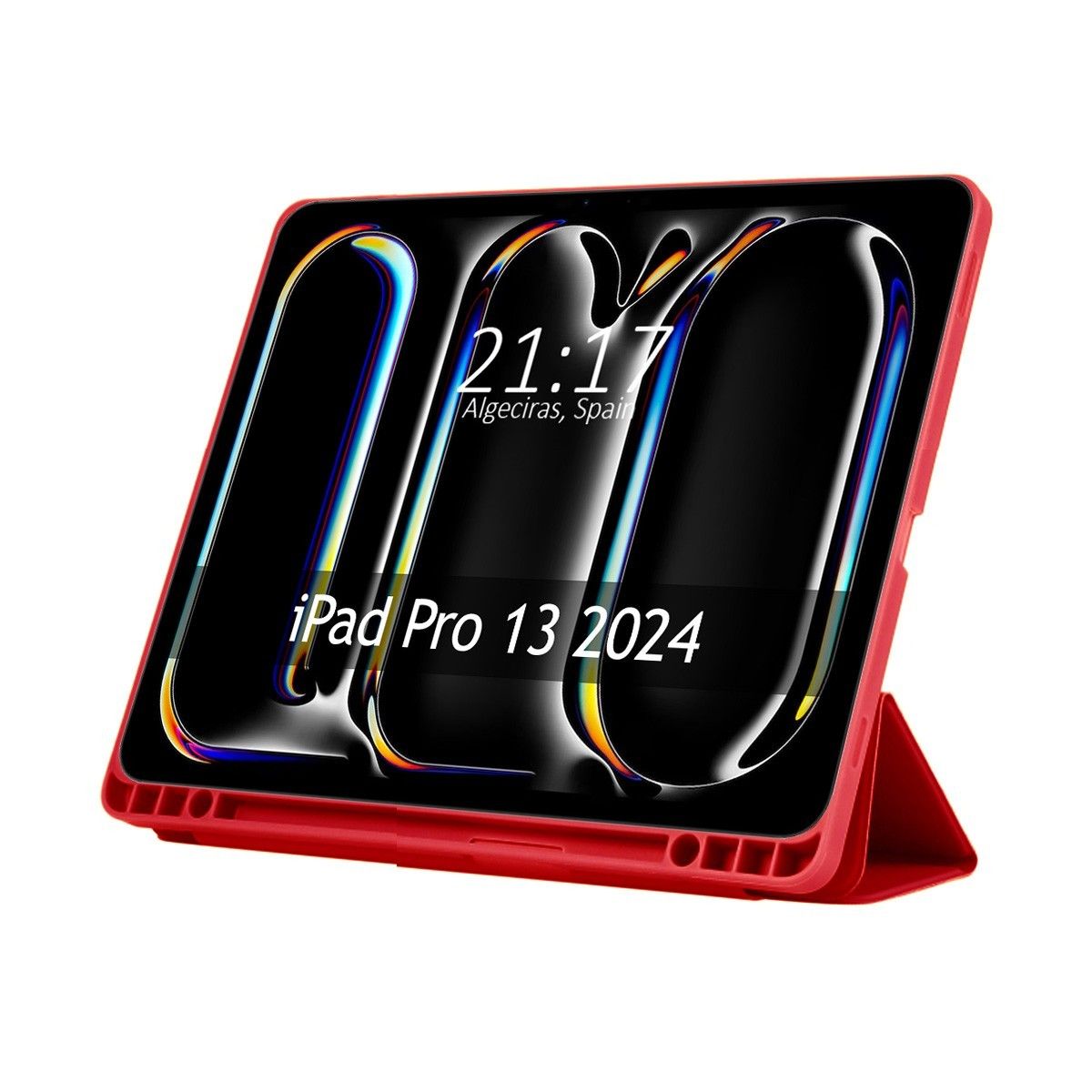 Funda con tapa Smart para Apple iPad Pro 2024 13 (M4) color Rojo