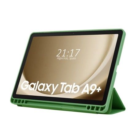 Funda con tapa Smart para Samsung Galaxy Tab A9+ Plus color Verde