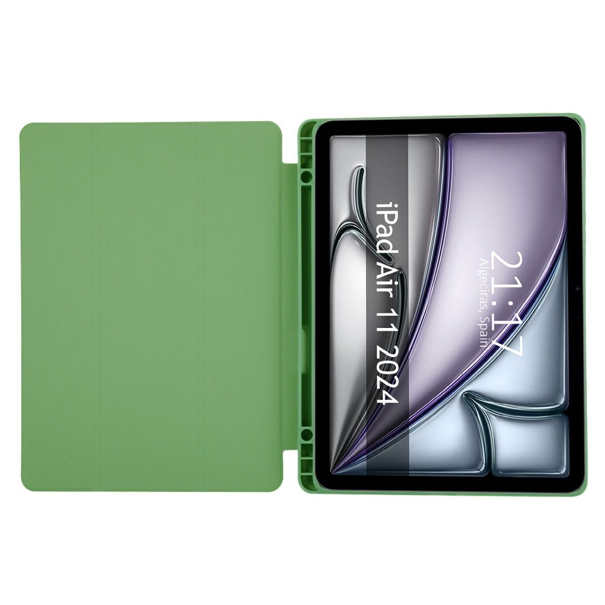 Funda con tapa Smart para Apple iPad Air 2024 11 (M2) color Verde