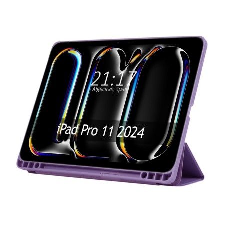 Funda con tapa Smart para Apple iPad Pro 2024 11 (M4) color Morado