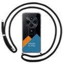 Personaliza tu Funda Colgante Transparente para Xiaomi Redmi 14C con Cordon Negro Dibujo Personalizada