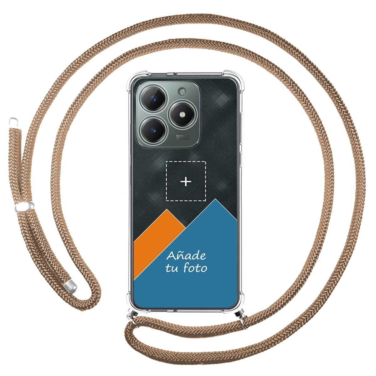 Personaliza tu Funda Colgante Transparente para Realme C61 / C63 4G con Cordon Camel Dibujo Personalizada
