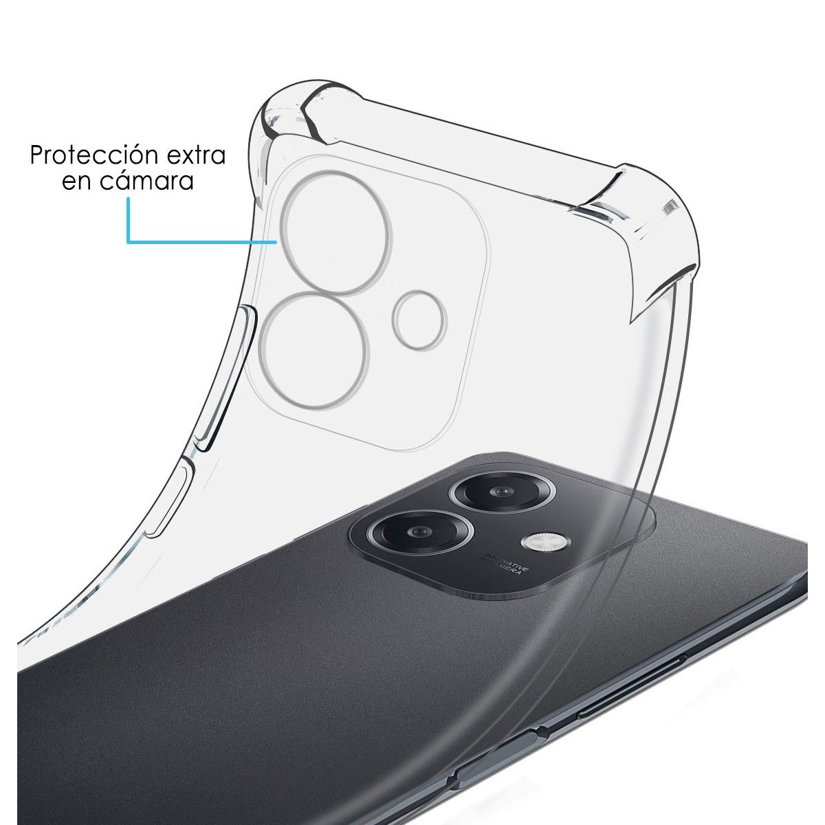 Funda Silicona Antigolpes Transparente para Oppo A40 / A40m