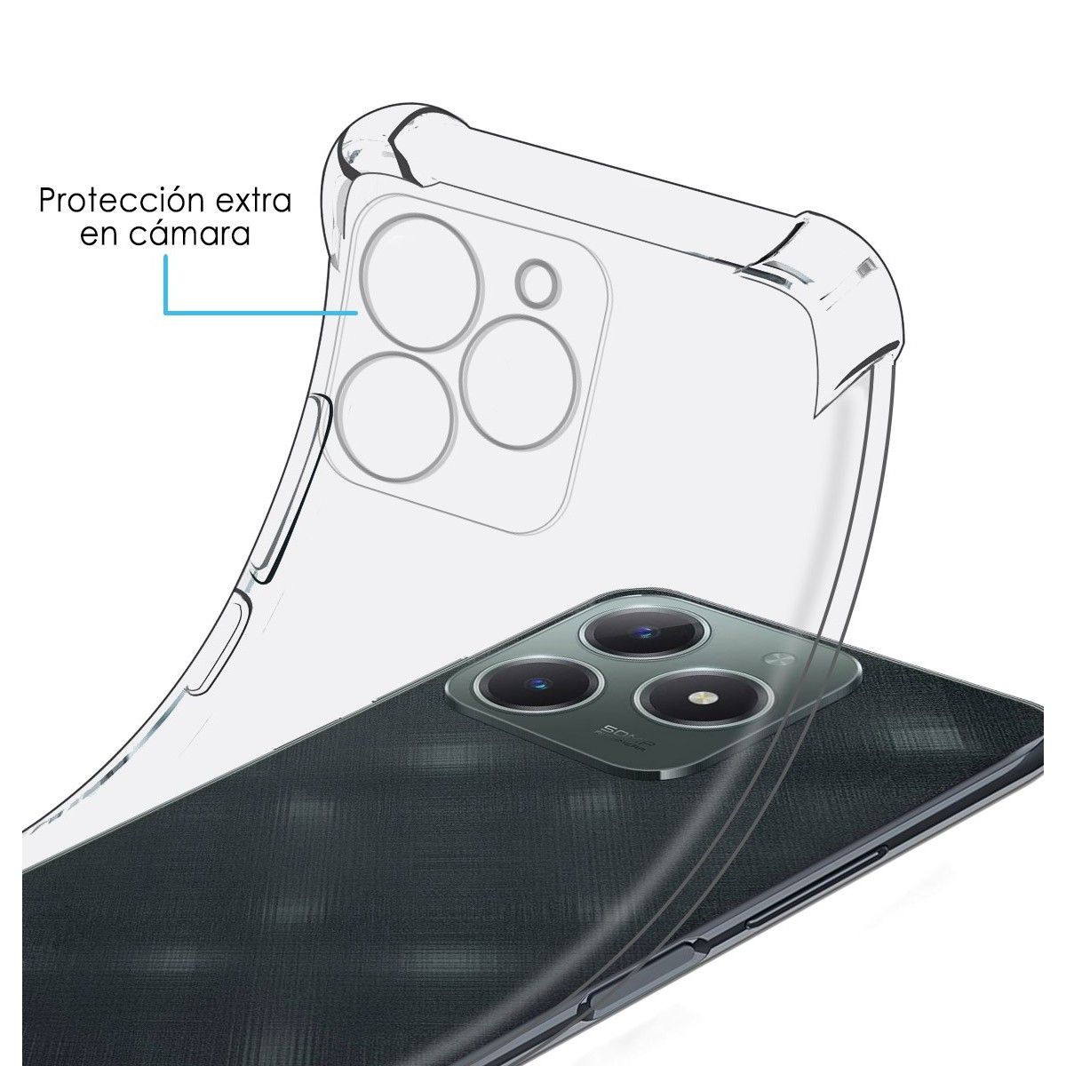 Funda Silicona Antigolpes Transparente para Realme C61 / C63 4G