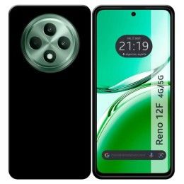 Funda Silicona Gel TPU Negra para Oppo Reno 12F 4G / 12 F 5G