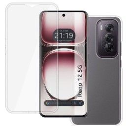 Funda Doble Transparente Pc + Tpu Full Body 360 para Oppo Reno 12 5G 2