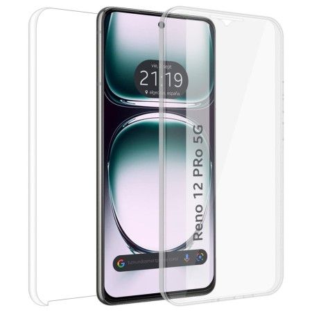 Funda Doble Transparente Pc + Tpu Full Body 360 para Oppo Reno 12 Pro 5G