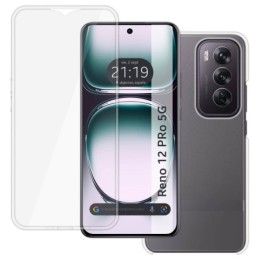 Funda Doble Transparente Pc + Tpu Full Body 360 para Oppo Reno 12 Pro 5G 2