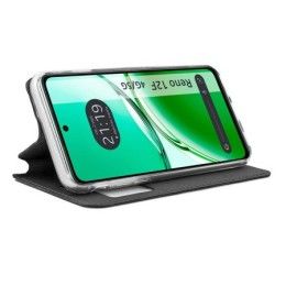 Funda Libro Soporte con Ventana para Oppo Reno 12F 4G / 12 F 5G color Negra 2