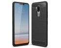Funda Gel Tpu Tipo Carbon Negra para Lg G7 Thinq