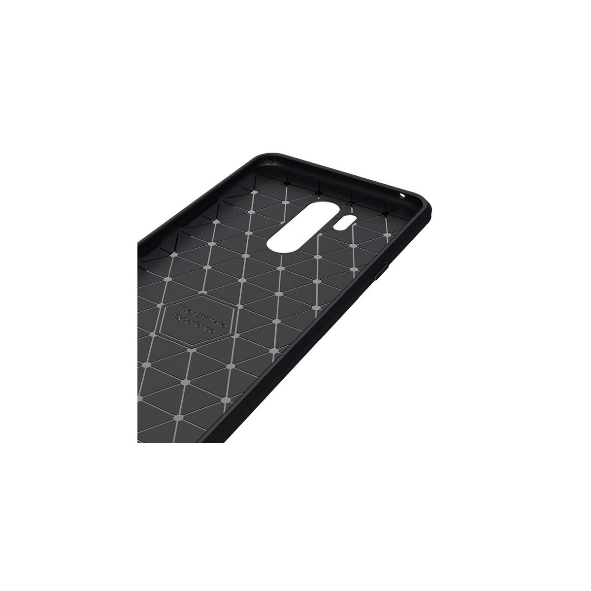 Funda Gel Tpu Tipo Carbon Negra para Lg G7 Thinq