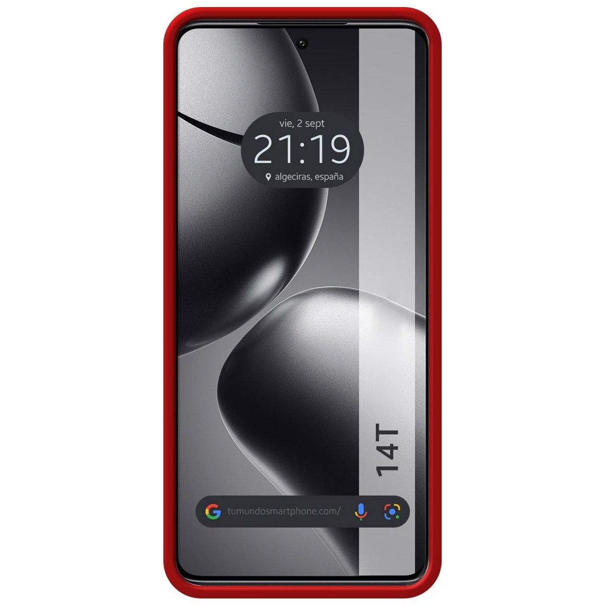 Funda Silicona Líquida Ultra Suave para Xiaomi 14T 5G color Roja