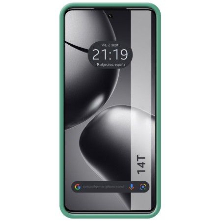 Funda Silicona Líquida Ultra Suave para Xiaomi 14T 5G color Verde