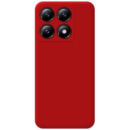 Funda Silicona Líquida Ultra Suave para Xiaomi 14T Pro 5G color Roja