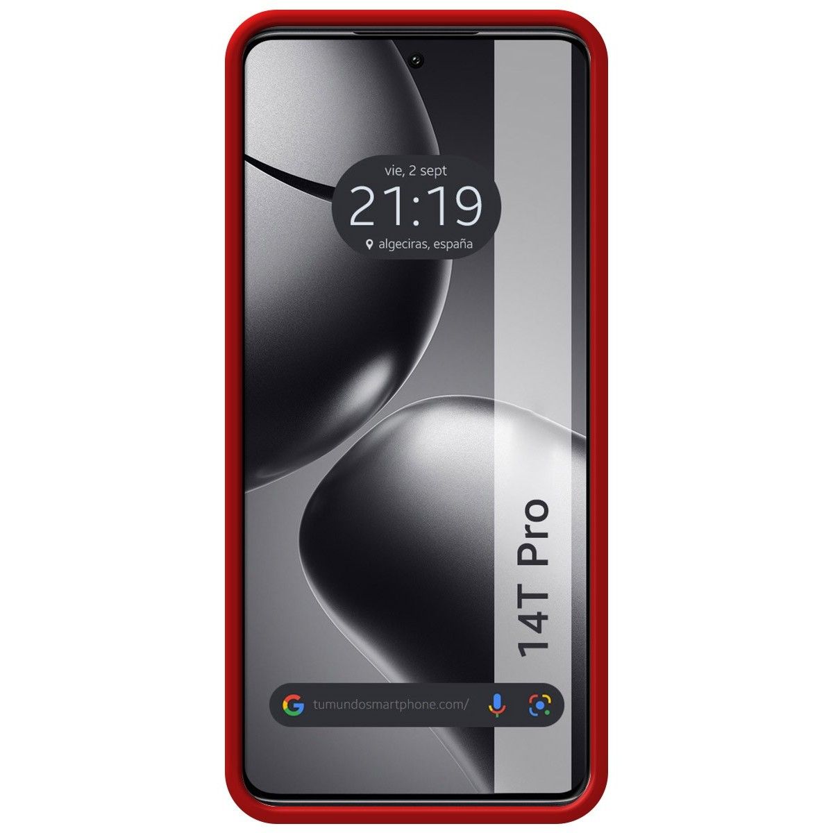 Funda Silicona Líquida Ultra Suave para Xiaomi 14T Pro 5G color Roja