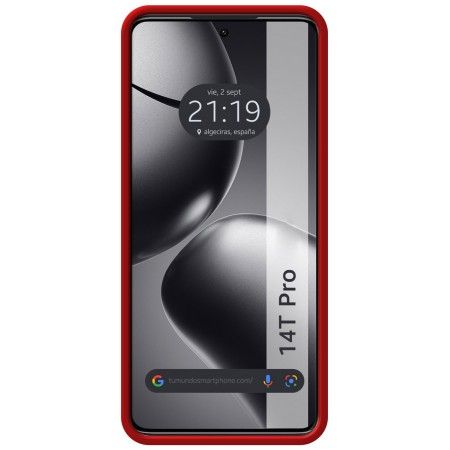 Funda Silicona Líquida Ultra Suave para Xiaomi 14T Pro 5G color Roja
