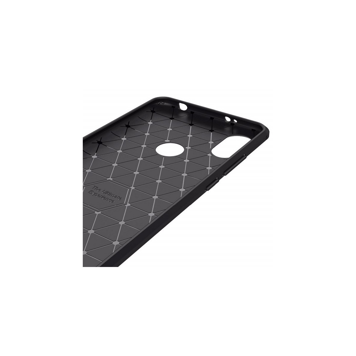 Funda Gel Tpu Tipo Carbon Negra para Xiaomi Redmi S2