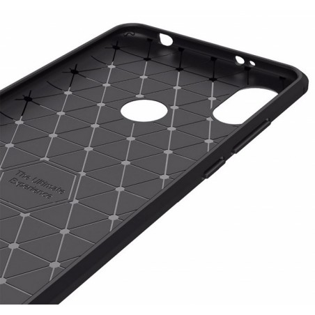 Funda Gel Tpu Tipo Carbon Negra para Xiaomi Redmi S2