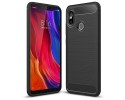 Funda Gel Tpu Tipo Carbon Negra para Xiaomi Mi 8