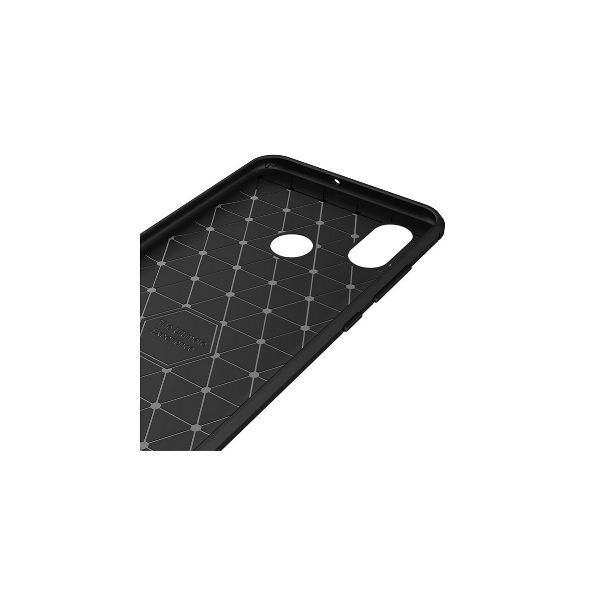 Funda Gel Tpu Tipo Carbon Negra para Xiaomi Mi 8