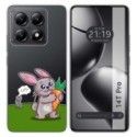 Funda Silicona Transparente para Xiaomi 14T Pro 5G diseño Conejo Dibujos