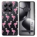 Funda Silicona Transparente para Xiaomi 14T Pro 5G diseño Flamenco Dibujos