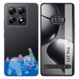 Funda Silicona Transparente para Xiaomi 14T Pro 5G diseño Hipo Dibujos