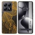 Funda Silicona Transparente para Xiaomi 14T Pro 5G diseño Hojas Dibujos