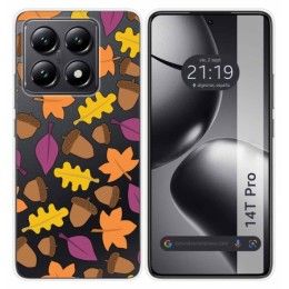 Funda Silicona Transparente para Xiaomi 14T Pro 5G diseño Otoño Dibujos