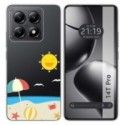 Funda Silicona Transparente para Xiaomi 14T Pro 5G diseño Playa Dibujos