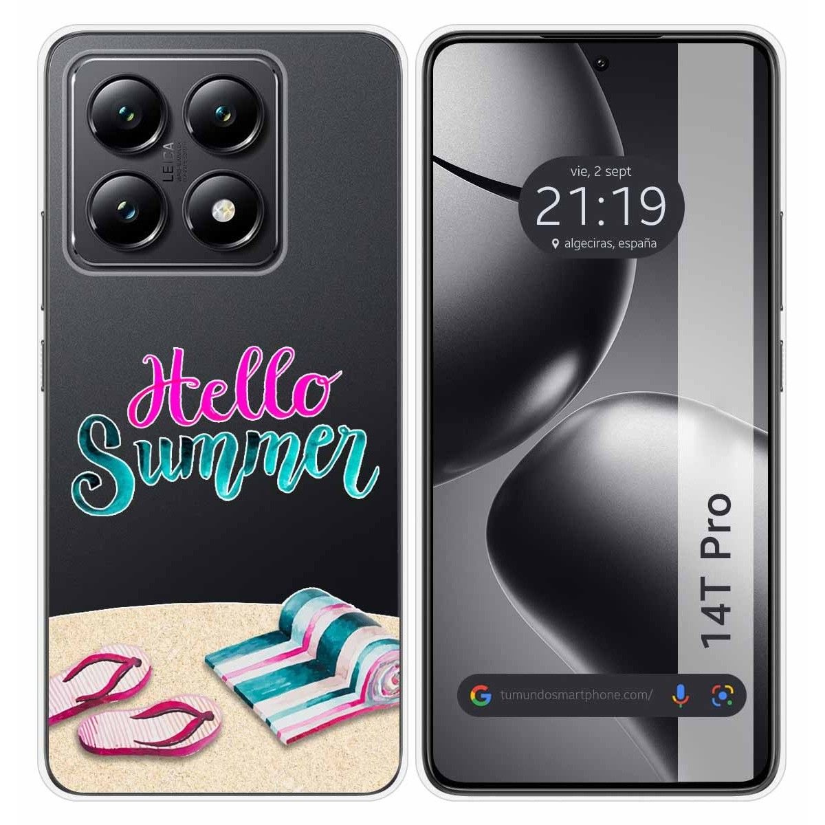 Funda Silicona Transparente para Xiaomi 14T Pro 5G diseño Summer Dibujos