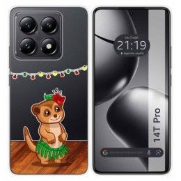 Funda Silicona Transparente para Xiaomi 14T Pro 5G diseño Suricata Dibujos