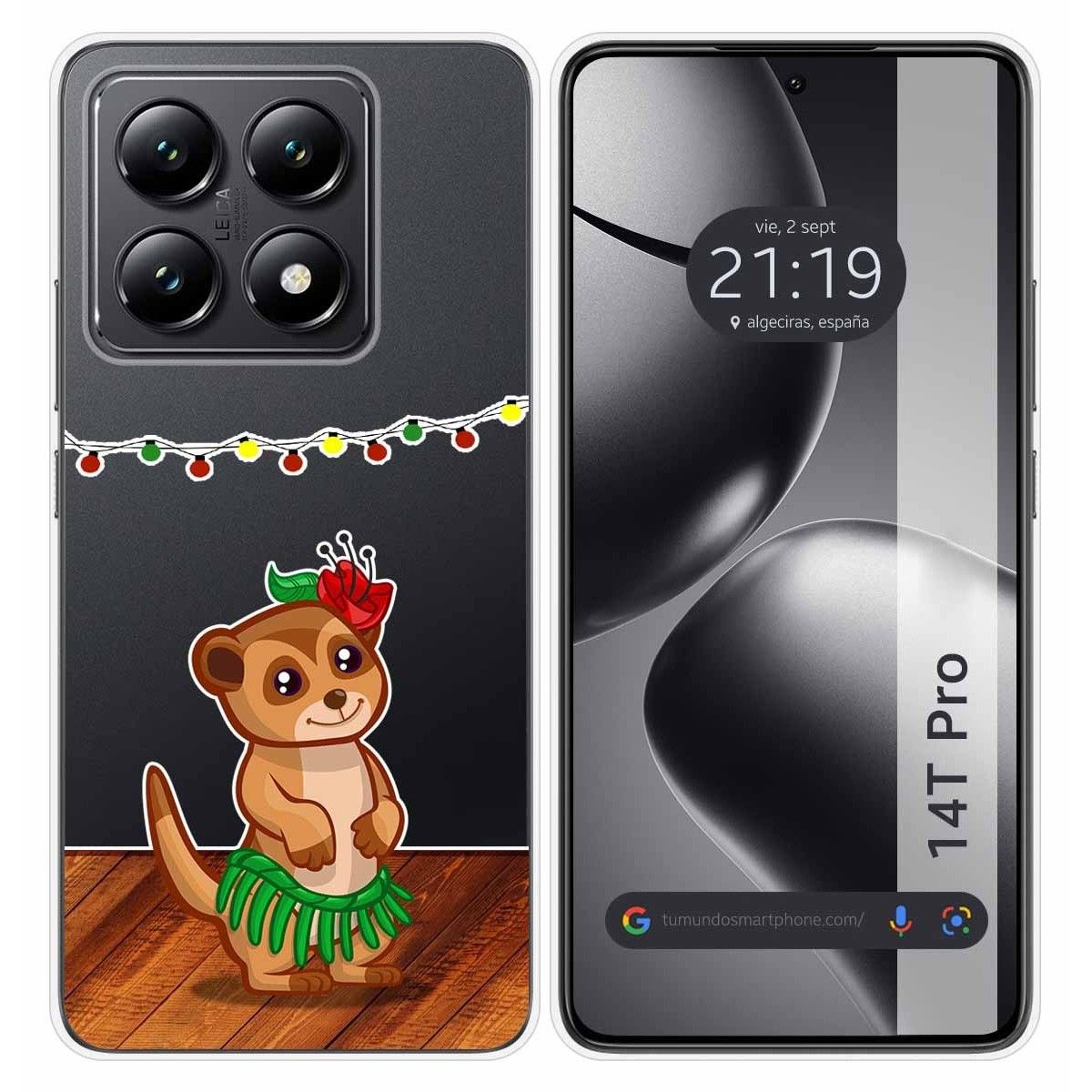 Funda Silicona Transparente para Xiaomi 14T Pro 5G diseño Suricata Dibujos