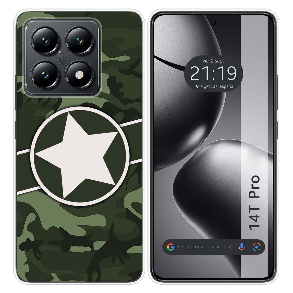 Funda Silicona para Xiaomi 14T Pro 5G diseño Camuflaje 01 Dibujos