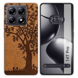 Funda Silicona para Xiaomi 14T Pro 5G diseño Cuero 03 Dibujos