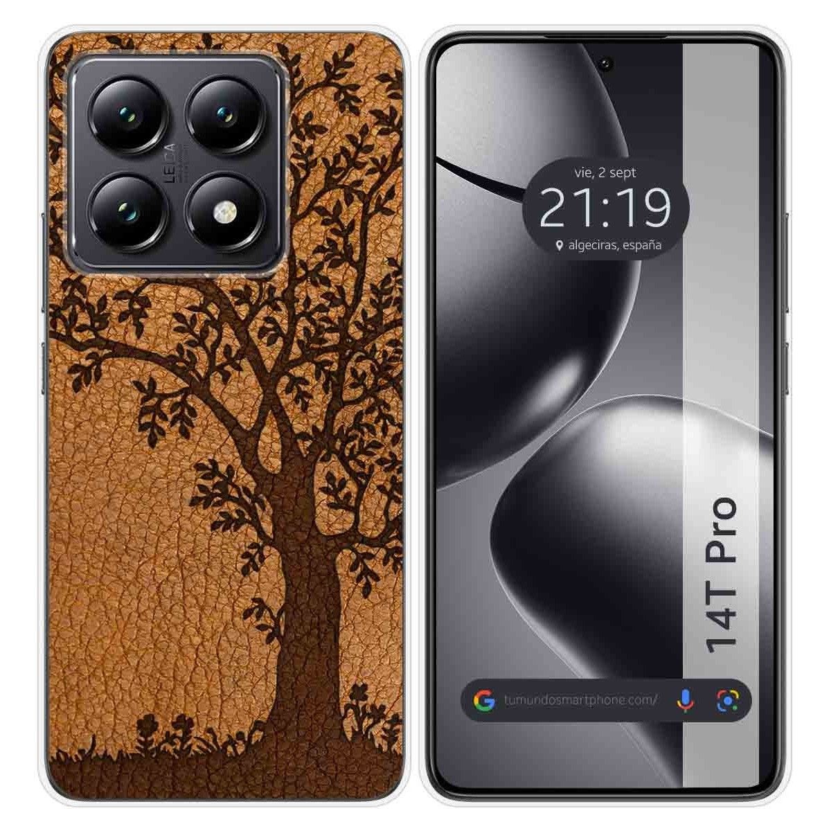 Funda Silicona para Xiaomi 14T Pro 5G diseño Cuero 03 Dibujos