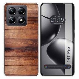 Funda Silicona para Xiaomi 14T Pro 5G diseño Madera 02 Dibujos