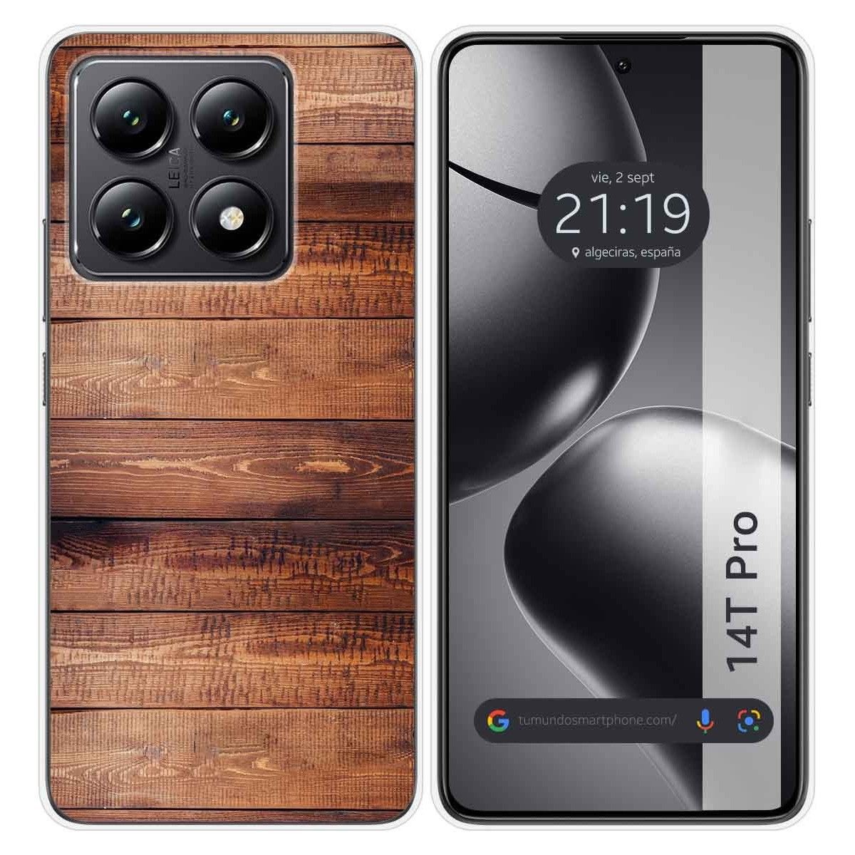 Funda Silicona para Xiaomi 14T Pro 5G diseño Madera 02 Dibujos