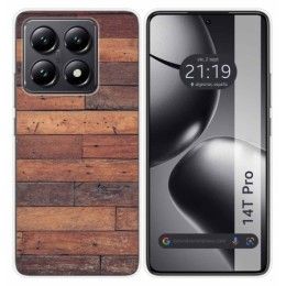 Funda Silicona para Xiaomi 14T Pro 5G diseño Madera 03 Dibujos