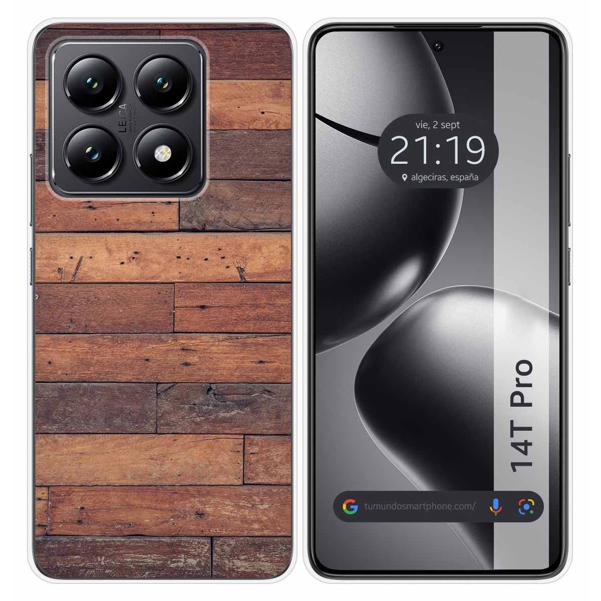 Funda Silicona para Xiaomi 14T Pro 5G diseño Madera 03 Dibujos