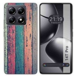 Funda Silicona para Xiaomi 14T Pro 5G diseño Madera 10 Dibujos