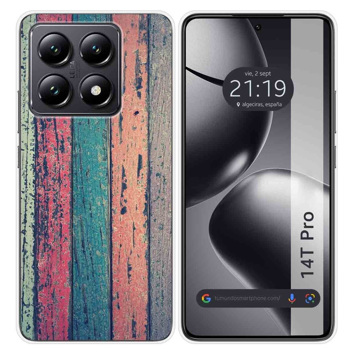 Funda Silicona para Xiaomi 14T Pro 5G diseño Madera 10 Dibujos