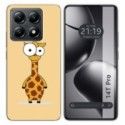 Funda Silicona para Xiaomi 14T Pro 5G diseño Jirafa Dibujos