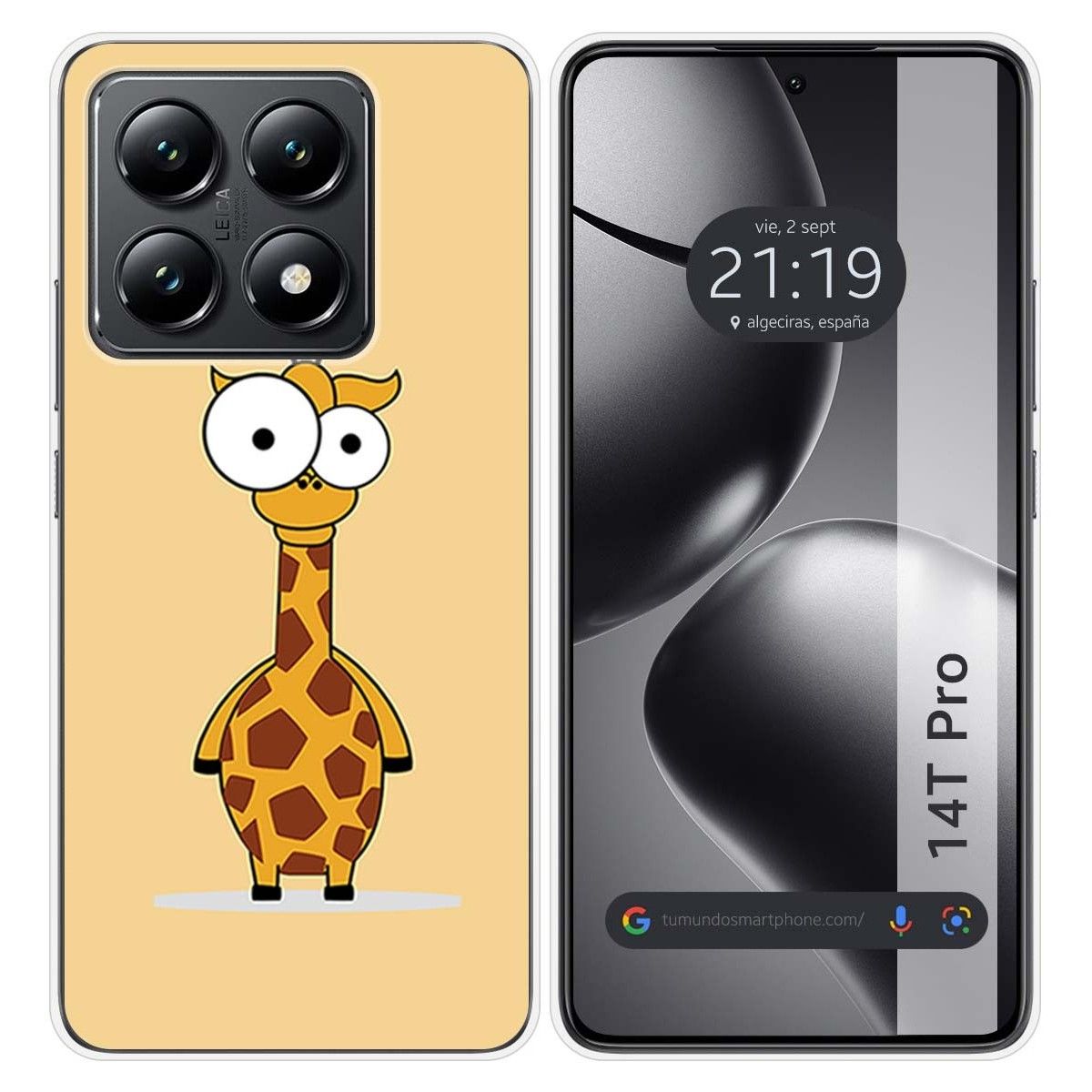 Funda Silicona para Xiaomi 14T Pro 5G diseño Jirafa Dibujos