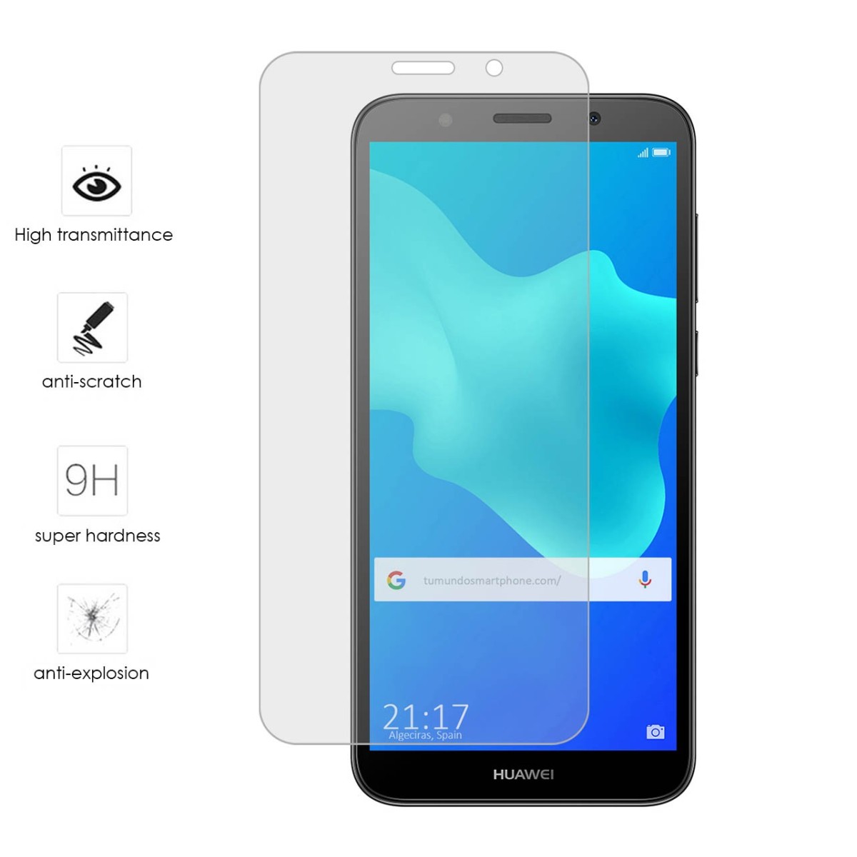 Protector Cristal Templado para Huawei Honor 7S / Y5 2018 Vidrio