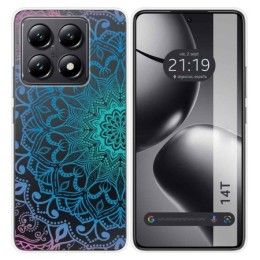 Funda Silicona Transparente para Xiaomi 14T 5G diseño Mandala Dibujos