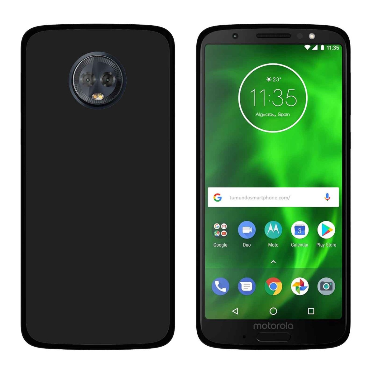 Funda Gel Tpu para Motorola Moto G6 Plus Color Negra